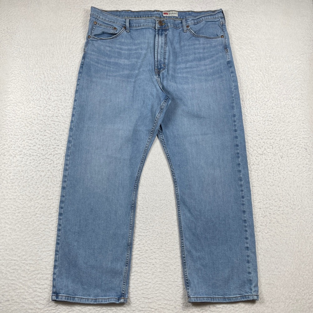 Wrangler Relaxed Boot Jeans Mens 40x30 (Fit 40x28)‎ Light Blue Stretch Denim